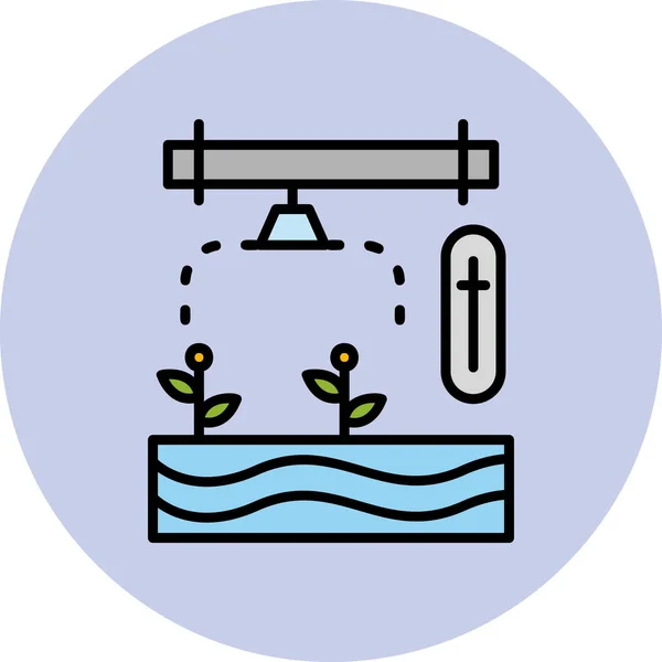 Control Agua Icono Web Ilustración Simple — Vector de stock