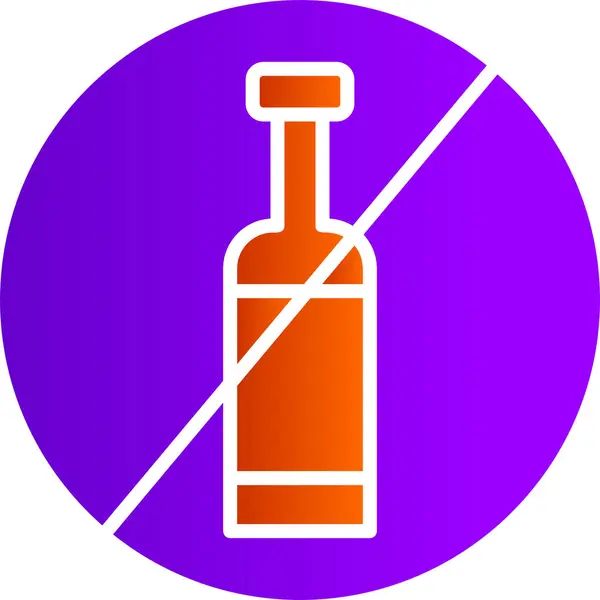 Nem Alkohol Egyszerű Web Ikon Vektor Illusztráció — Stock Vector