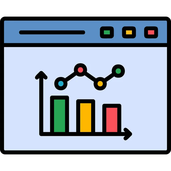 Bar Chart Web Icon Simple Design — Stockový vektor