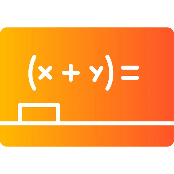 Mathematics Web Icon Simple Illustration — Stock Vector