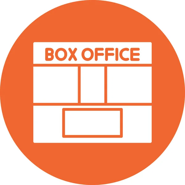 Graphic Illustration Box Office Cabin Construction — Stock Vector