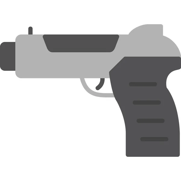 Pistola Ícone Arma Web Ícone Simples Ilustração — Vetor de Stock