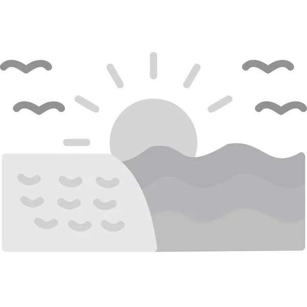 Sunrise Icon Illustration Vectorielle — Image vectorielle