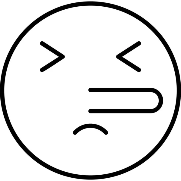 Ikona Lháře Emojiho Plochá Jednoduchá Ilustrace — Stockový vektor