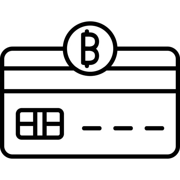 Bitcoin Banking Ilustração Cartão Crédito —  Vetores de Stock
