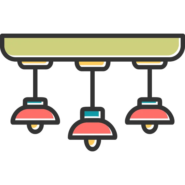 Hanging Lamp Icon Vektor Illustration — Stockvektor