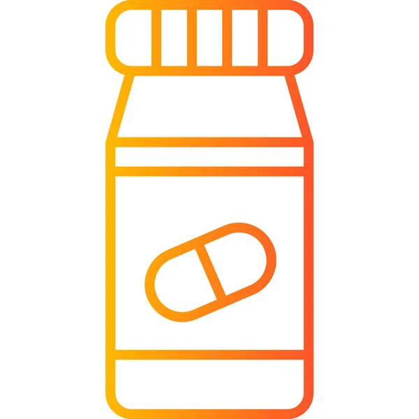 Pills Bottle Modern Vector Icon Illustration — Stockvector