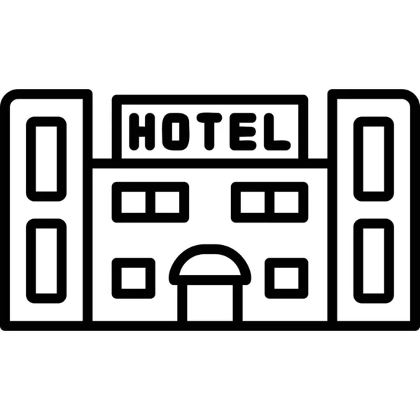 Hotel Modern Icon Vector Illustration — Stok Vektör