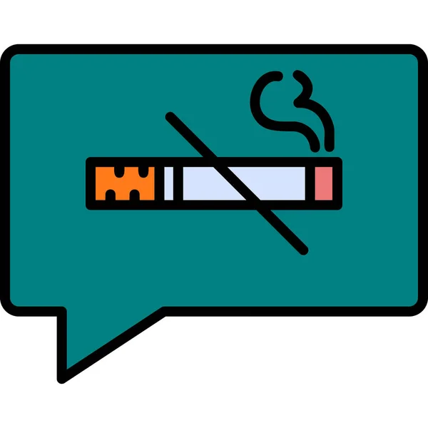 Ingen Tobaksdag Enkel Webb Ikon Enkel Illustration — Stock vektor