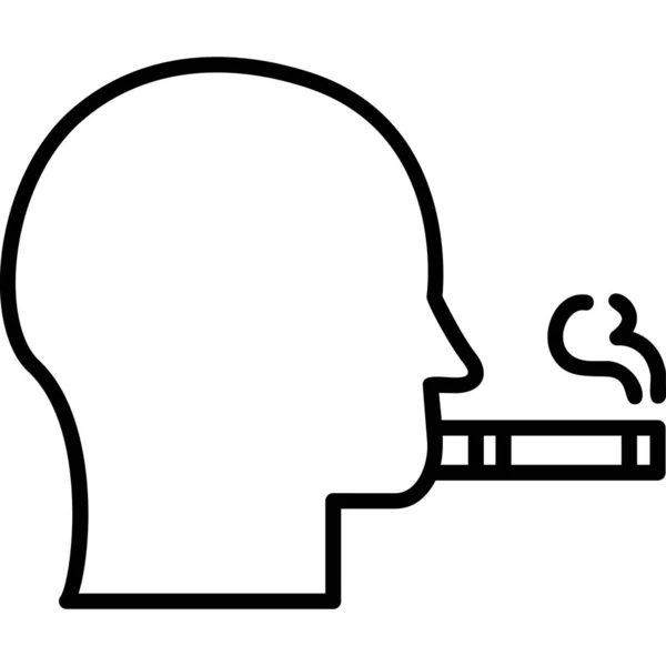 Κάπνισμα Web Εικονίδιο Απλό Σχεδιασμό — Διανυσματικό Αρχείο