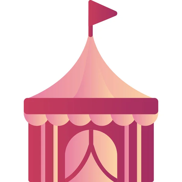 Tenda Circus Icona Moderna Illustrazione Vettoriale — Vettoriale Stock