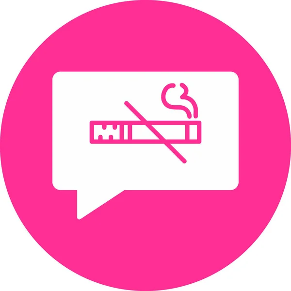 Δεν Ημέρα Καπνού Απλό Εικονίδιο Web Απλή Απεικόνιση — Διανυσματικό Αρχείο