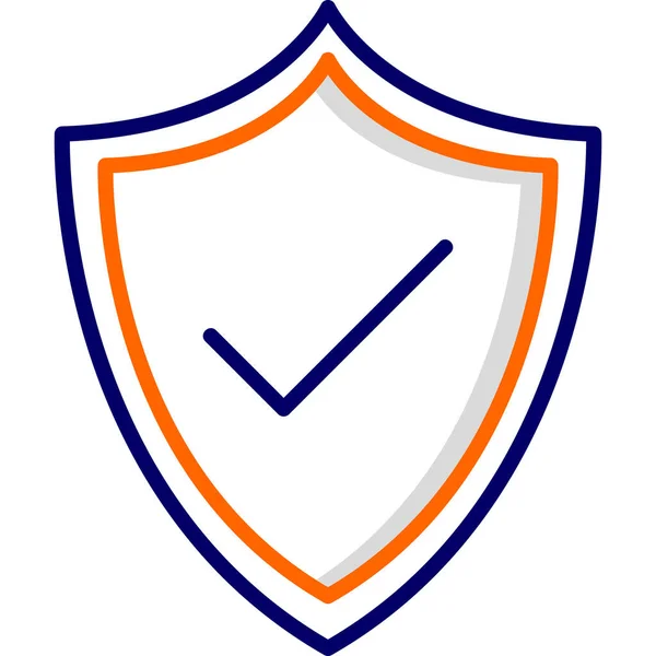 Shield Check Mark Icon Vector Illustration — Stock Vector
