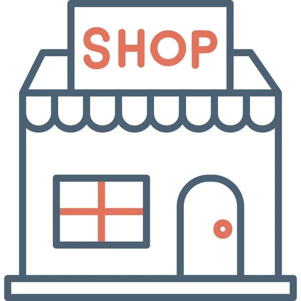 Shop Web Icon Einfache Illustration — Stockvektor