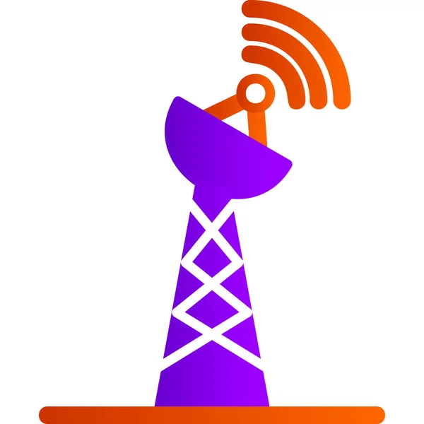 Wireless Antenna Icon Flat Design Style — Stockvector