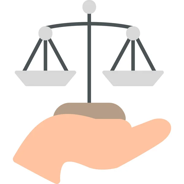 Vektorová Ikona Spravedlnosti Koncept Práva — Stockový vektor