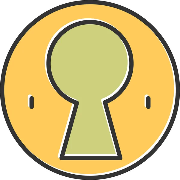 Keyhole Web Icon Vector Illustration — Stock Vector