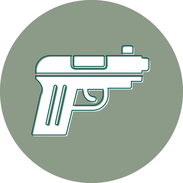 Pistole Pistole Symbol Web Einfache Symbol Illustration — Stockvektor