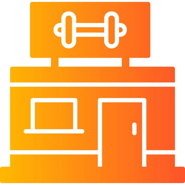 Palestra Icona Moderna Illustrazione Vettoriale — Vettoriale Stock