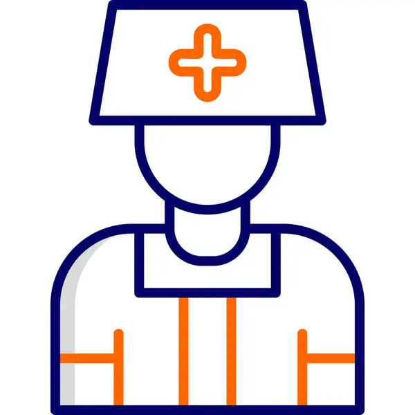 Verpleegkundige Icoon Vector Illustratie — Stockvector