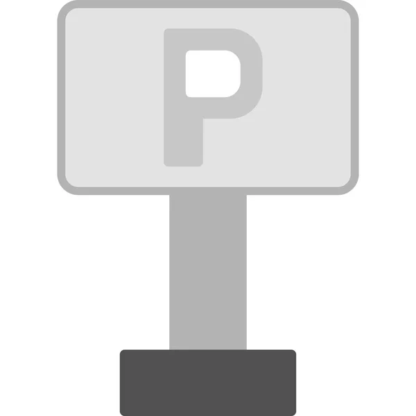 Segnale Parcheggio Icona Web Semplice Illustrazione — Vettoriale Stock