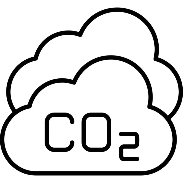 Ícone Dióxido Carbono Ilustração Design Moderno — Vetor de Stock