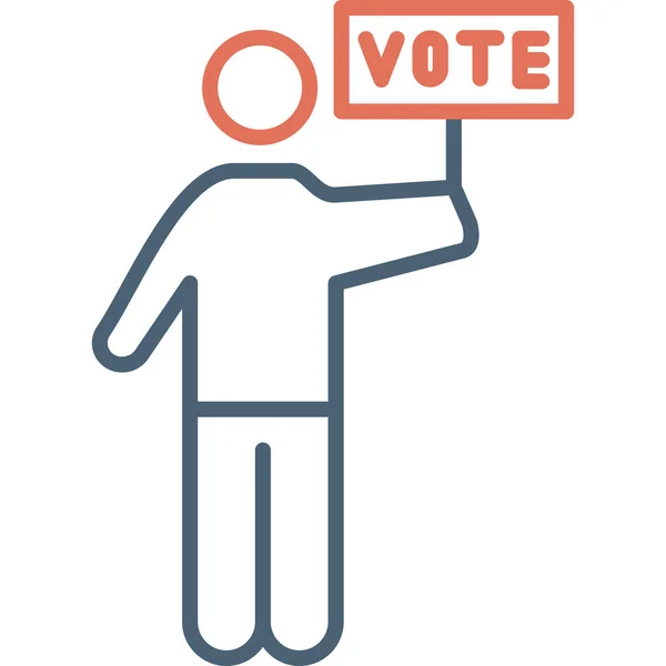 Röstningskampanj Ikon Vektor Illustration — Stock vektor