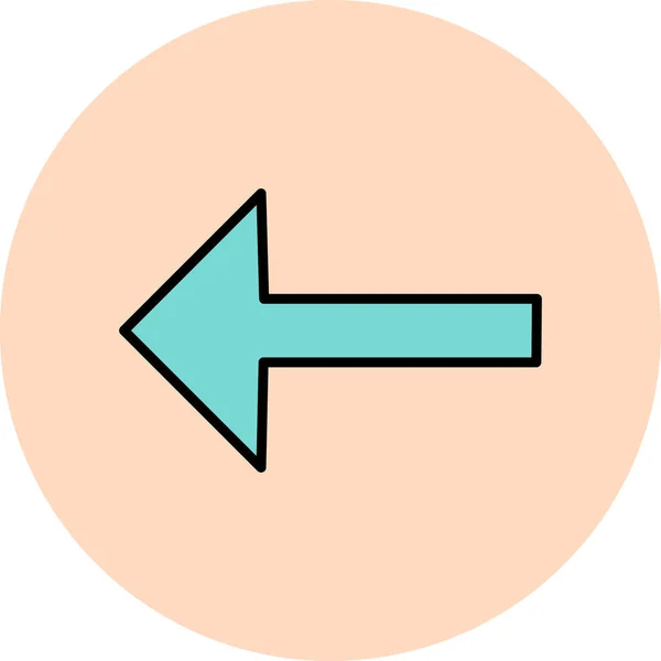 Flecha Izquierda Ilustración Vectorial — Vector de stock
