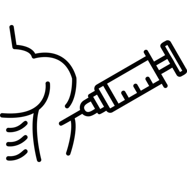 Vaccinatie Web Icoon Eenvoudige Illustratie — Stockvector