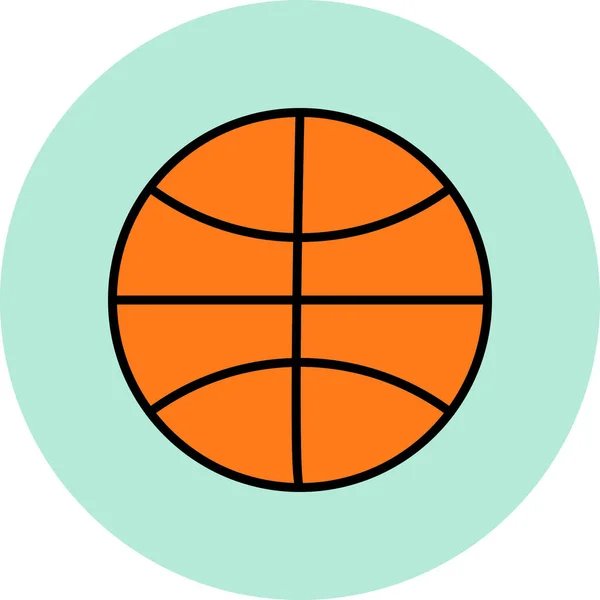 Basketbol Web Simgesi Basit Illüstrasyon — Stok Vektör