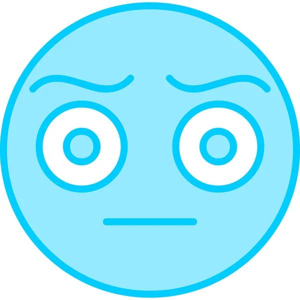 Μπερδεμένη Emoticon Πρόσωπο Web Απλή Απεικόνιση — Διανυσματικό Αρχείο