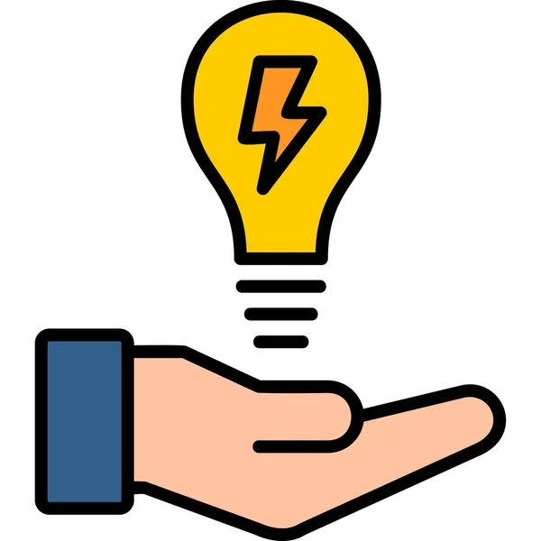 Hand Holding Bulb Lightbulb — Image vectorielle