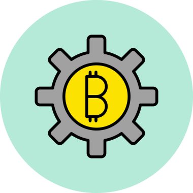 Bitcoin işareti. Basit bir çizim. Ayarlar