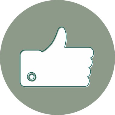 trend biçimi izole edilmiş arkaplanda başparmak simgesi