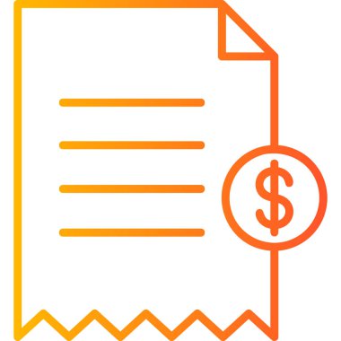 Alışveriş makbuzu, web simgesi basit illüstrasyon