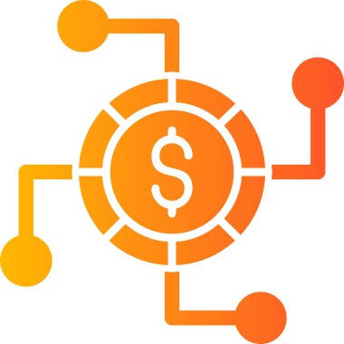 Doların basit ağ simgesi 