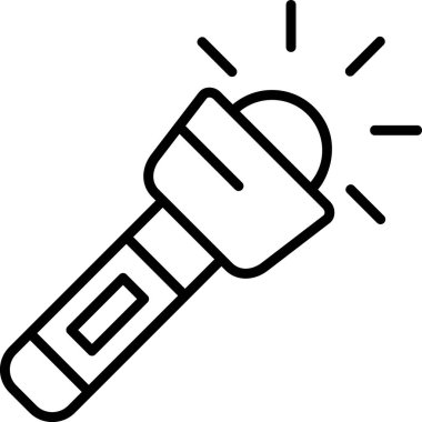 flashlight icon, web simple illustration