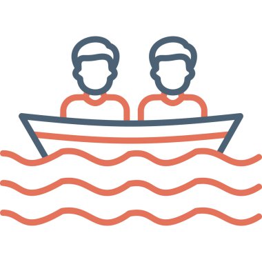 Tekne simgesi, modern tasarım illüstrasyonu