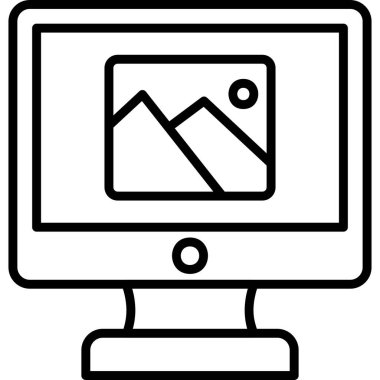 lcd. Web simgesi basit illüstrasyon