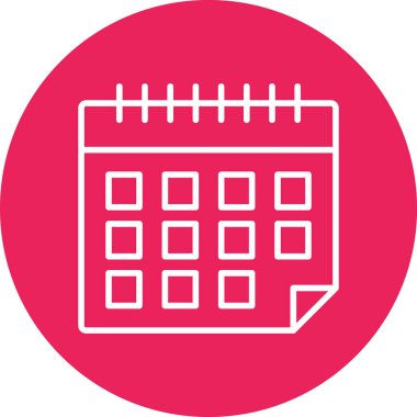 Takvim simgesi, vektör illüstrasyonu basit tasarım