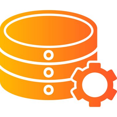 veritabanı. Web simgesi vektör illüstrasyonu