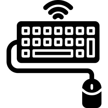 Klavye. Web simgesi basit illüstrasyon 