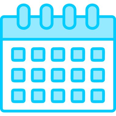 Takvim simgesi, vektör illüstrasyonu basit tasarım