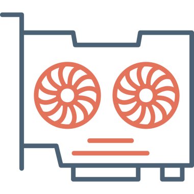 Gpu modern simgesinin vektör illüstrasyonu