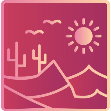 Dağlı bir manzaranın vektör çizimi