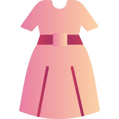 Güzel kız elbisesi. vektör illüstrasyonu