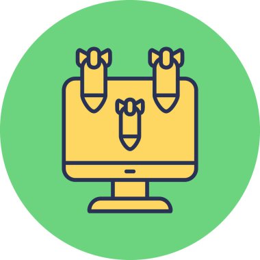 Ddos modern simgesi, vektör çizimi\\