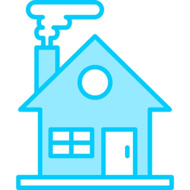 Ev. Web simgesi basit illüstrasyon