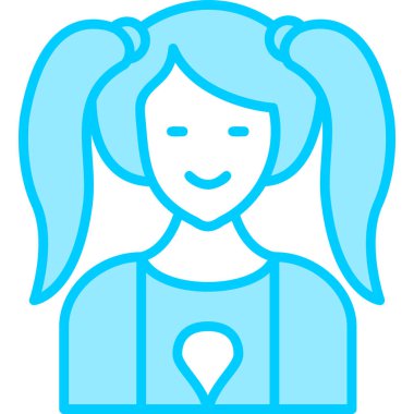 kadın web simgesi vektör illüstrasyonu