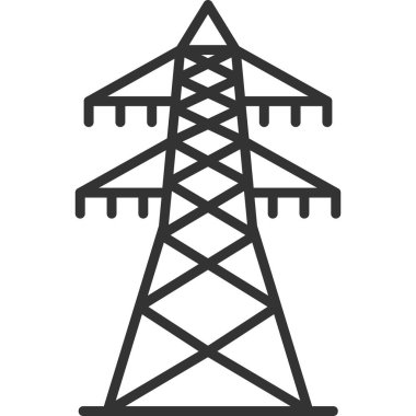 elektrik güç kulesi ikon vektör illüstrasyon tasarımı